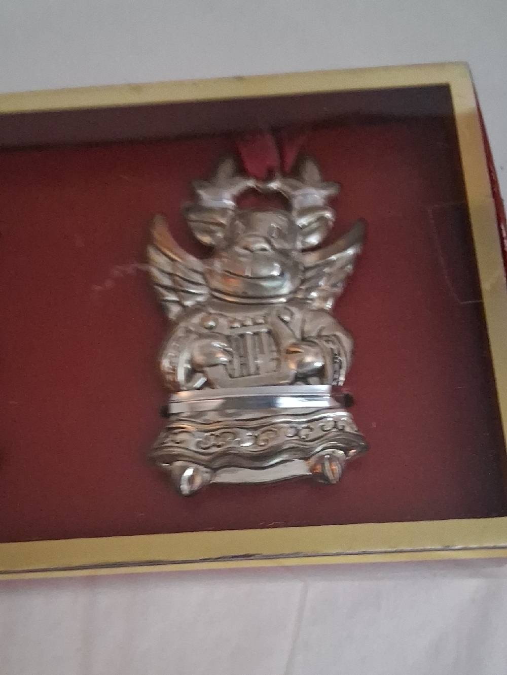 Gorham Silver Moose Ornaments In Box - Picture 4 of 4